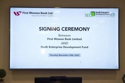 Agreement for Institutional Collaboration withFirst Women Bank Ltd