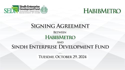 Institutional Collaboration between SEDF & Habib Metropolitan Bank Date: 29th October 2024